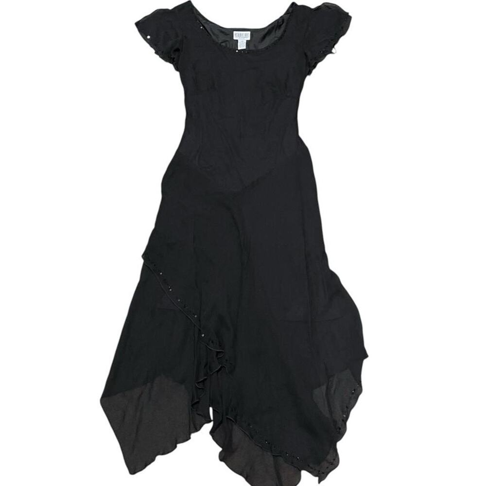 Y2K Whimsygoth Goth Fairy Silk Asymmetrical Midi Dress